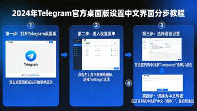2024年Telegram官方桌面版设置中文界面分步教程